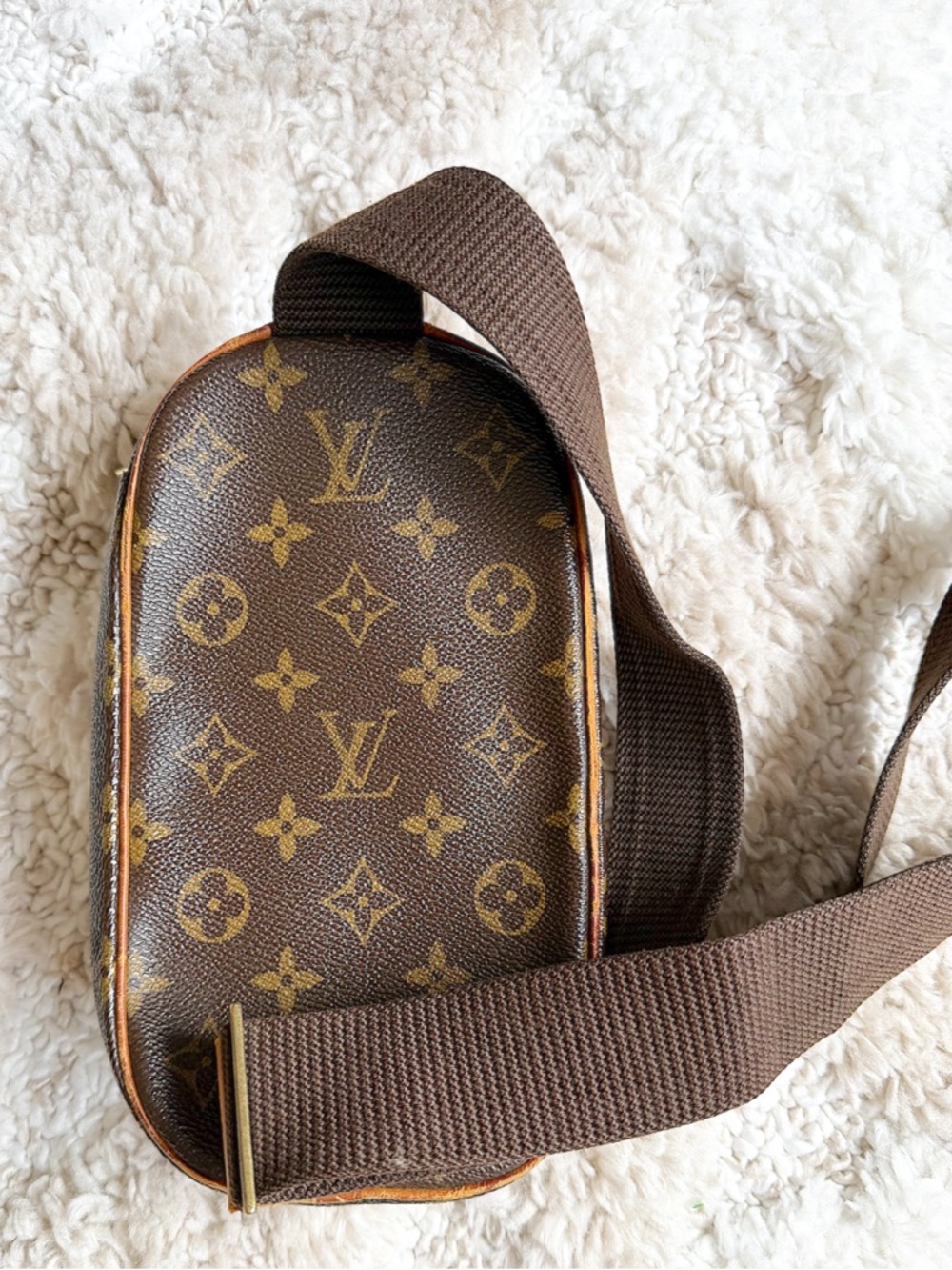 Louis vuitton mens womens monogram sling crossbody pochette gange bag + box - Picture 9 of 16